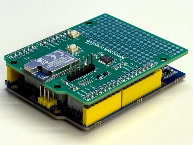 Arduino UNO 互換機に取り付けたところ